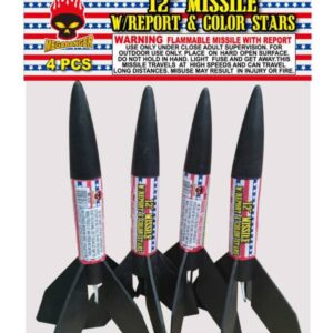 12” Missile w/Report & Color Stars